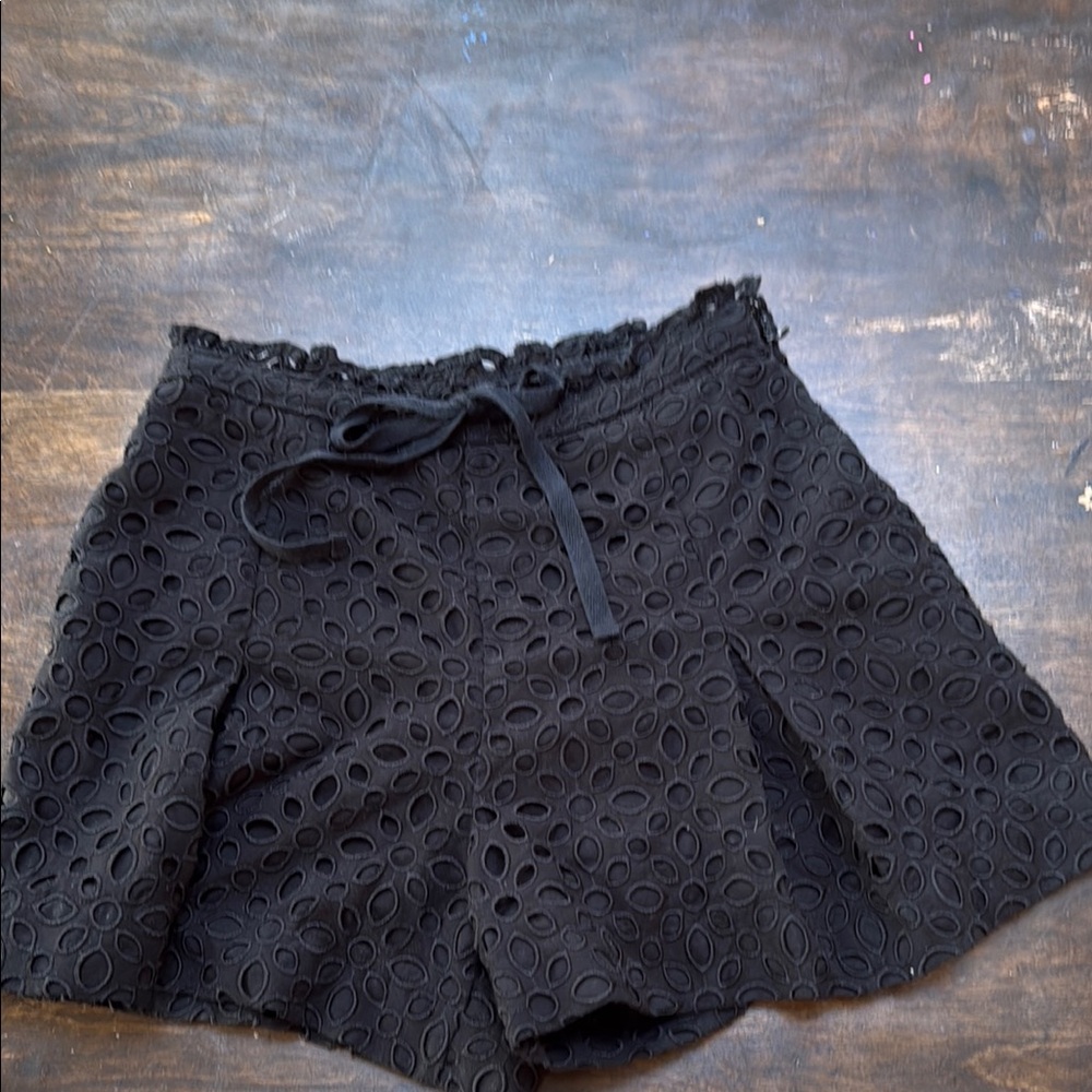 J.Crew Black Eyelet Shorts